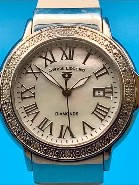 SWISS LEGEND SOUTH BEACH Women’s Diamond Swiss Quartz Watch MOP Working New Batt main image 8